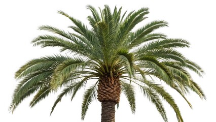 Isolated Palm Tree on White Background
