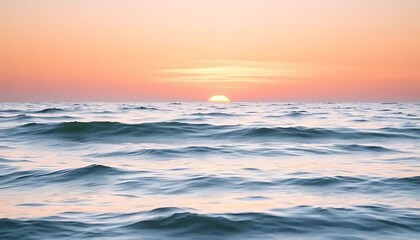 Obraz premium Serene Ocean Sunset Waves Peaceful Horizon