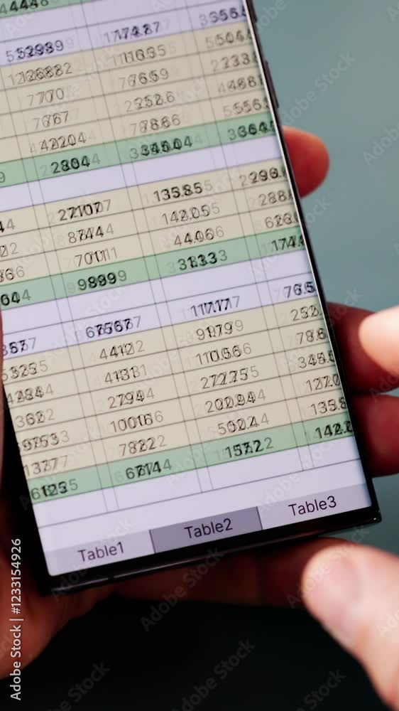 Aufkleber Spreadsheet Data Analyst Using Computer Software