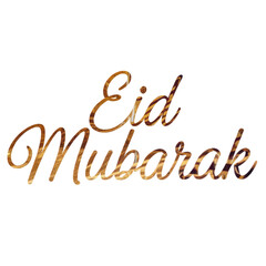Fototapeta premium Decorative Eid Mubarak greeting displaying elegance with golden script during a festive celebration