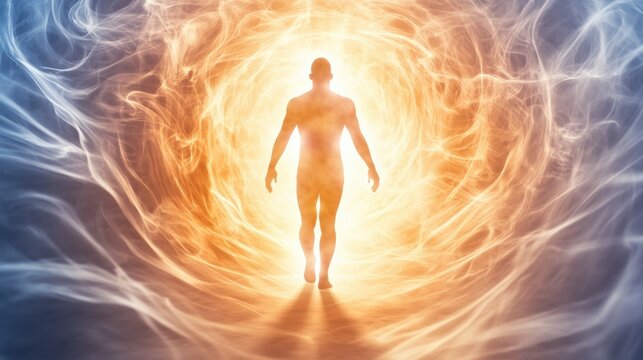 Spiritual awakening journey ethereal space digital art mystical environment surreal viewpoint