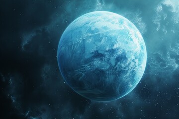 uranus planet in deep space.