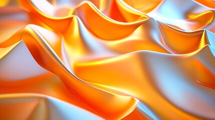 abstract orange & gold liquid waves - abstract backgrounds