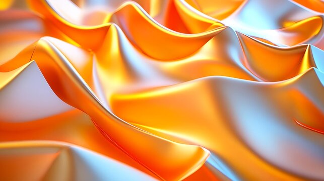 abstract orange & gold liquid waves - abstract backgrounds