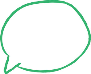 Hand Drawn Crayon Speech Bubble