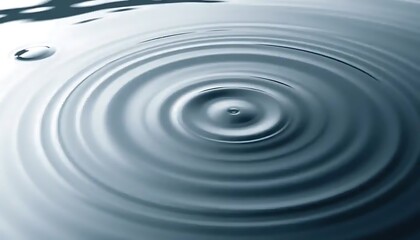 Water Ripples Expanding Concentrically From A Central Point