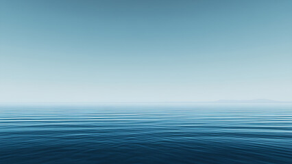 Fototapeta premium Serene Abstract Blue Ocean Layers – Tranquil Minimalist Seascape