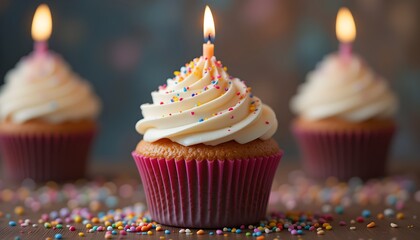 cupcake with candles