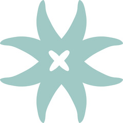 Handdrawn Folk Style Flower