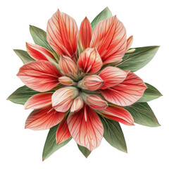 Obraz premium Indian Paintbrush flower isolated on transparent background 