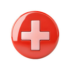 Interactive 3D Button with Plus Sign