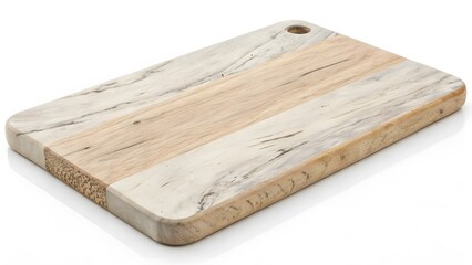 Fototapeta premium Wooden Cutting Board with Marble Effect