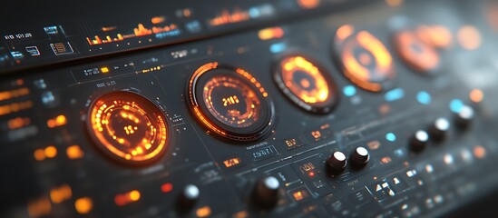 Futuristic Sci-fi Control Panel Interface Design