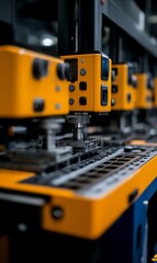 Fototapeta premium Industrial Robotic Precision Machine Closeup