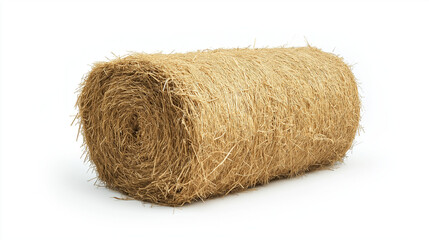 hay bale isolated on white background