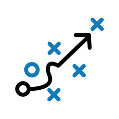 Obraz premium Strategy planning management icon.