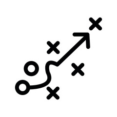 Strategy planning management icon.