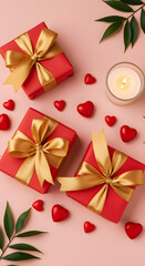 Valentine's Day Heart Gift Box with Decorations
발렌타인데이 하트 선물 상자와 장식