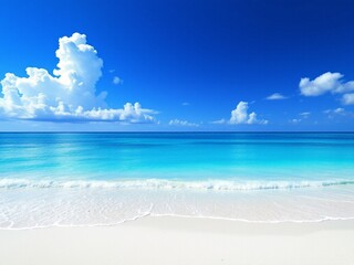 Obraz premium The sun, sand, and sea: paradise on earth. 