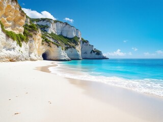 The sun, sand, and sea: paradise on earth.	
