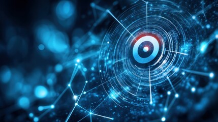 Naklejka premium Abstract digital technology network.