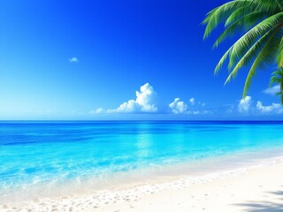 Obraz premium The sun, sand, and sea: paradise on earth. 