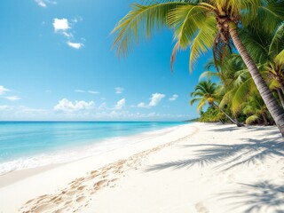 Obraz premium The sun, sand, and sea: paradise on earth. 