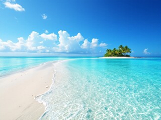 Obraz premium The sun, sand, and sea: paradise on earth. 