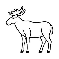 deer illustration vector art isolated on a white background