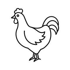 hen illustration vector art isolated on a white background