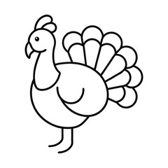 turkey illustration vector art isolated on a white background