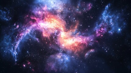 Fototapeta premium Mystical Galaxy Vortex Celestial Abstraction