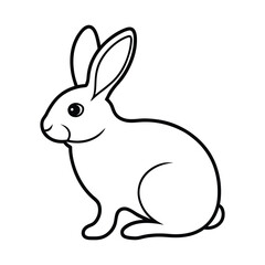 rabbit illustration vector art isolated on a white background