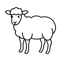 sheep illustration vector art isolated on a white background