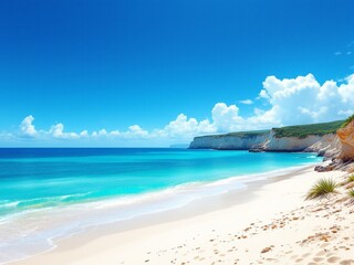 Obraz premium The sun, sand, and sea: paradise on earth. 