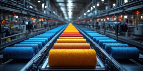 Obraz premium Italy textile production factory creating smart wearable fabrics.