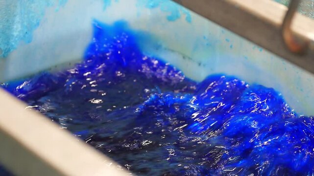 Bubbling Electroplating Bath &ndash; Close-Up of Chemical Surface Treatment