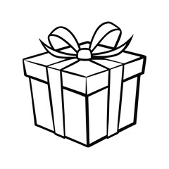 gift box vector art isolated on white background