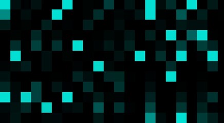 blue neon pixelated with black background
