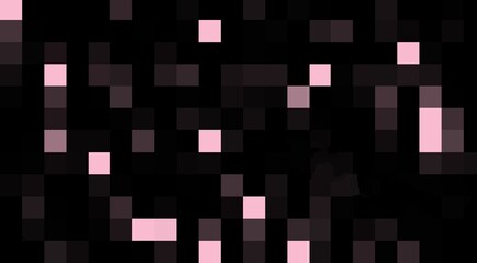 Pink pixelated square in black background