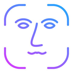 Obraz premium Face Id Icon