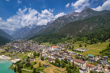 Auronzo di Cadore Village with Mountain Panorama
