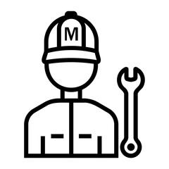 mechanic Line Icon