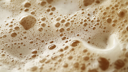 Ultra close-up of coffee foam texture
