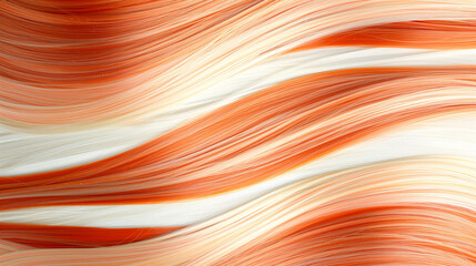 Abstract flowing white and red hair texture with silky smooth waves. A dynamic and artistic background featuring glossy strands in motion, perfect for creative designs, beauty concepts, and fashion pr