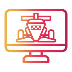 racing Line Gradient Icon