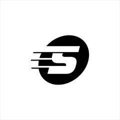 S letter logo icon vector