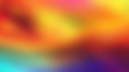 Grainy gradient background, dark blue orange red abstract color wave black backdrop, noisy texture