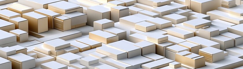 Abstract cube city;  geometric background;  design texture