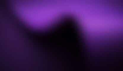 Grainy gradient background, dark violet orange red abstract color wave black backdrop, noisy texture